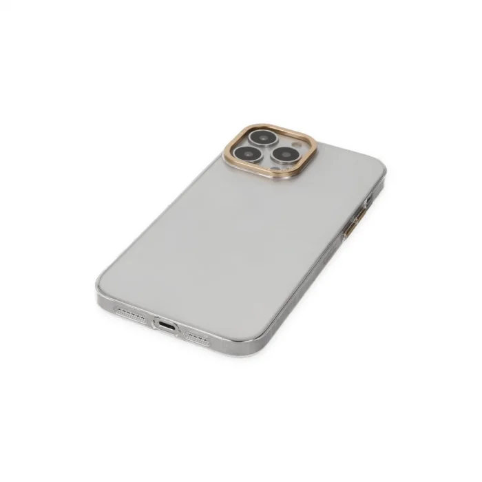 BUĞZ İphone 13 Pro Kılıf Anka Pc Sert Metal Kapak - Şeffaf