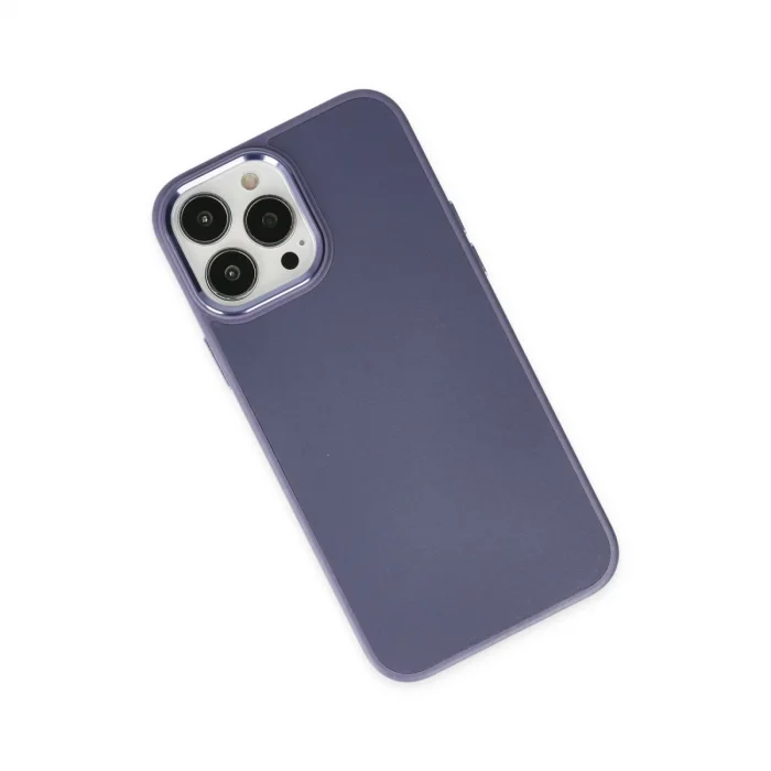 BUĞZ İphone 13 Pro Kılıf Asya Deri Silikon - Mor