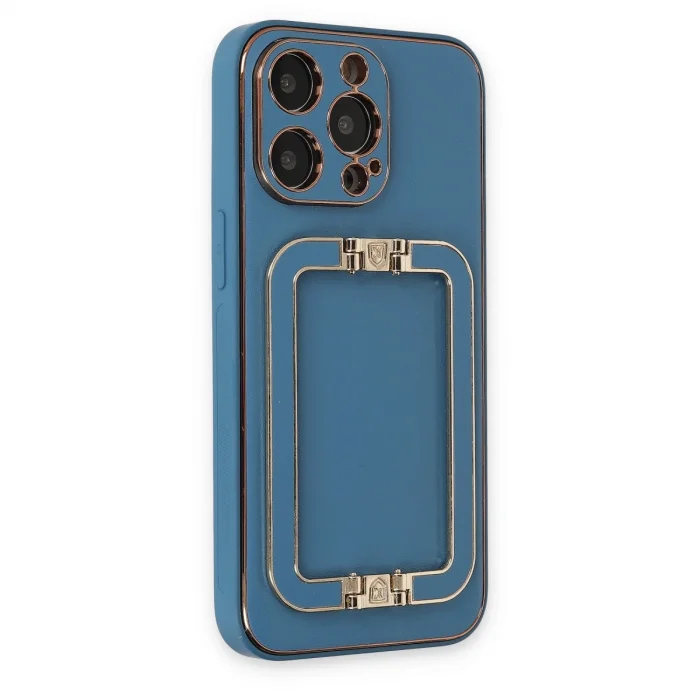 BUĞZ İphone 13 Pro Kılıf Coco Elit Kapak - Mavi