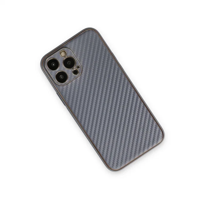 BUĞZ İphone 13 Pro Kılıf Coco Karbon Silikon - Gri