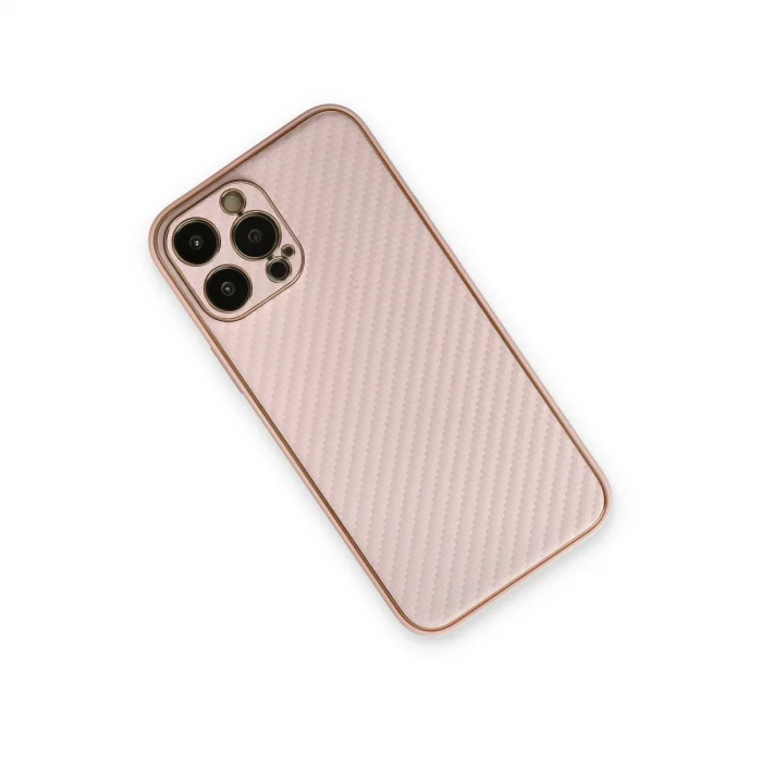 BUĞZ İphone 13 Pro Kılıf Coco Karbon Silikon - Pembe