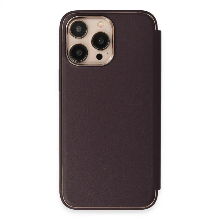 BUĞZ İphone 13 Pro Kılıf Dolpin Kapaklı - Derin Mor