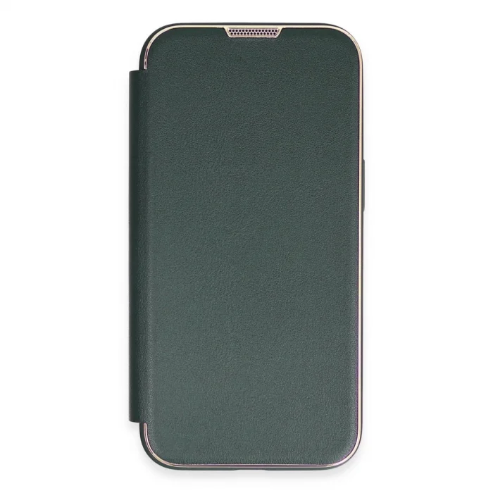 BUĞZ İphone 13 Pro Kılıf Dolpin Kapaklı - Koyu Yeşil