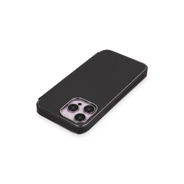 BUĞZ İphone 13 Pro Kılıf Dolpin Kapaklı - Siyah