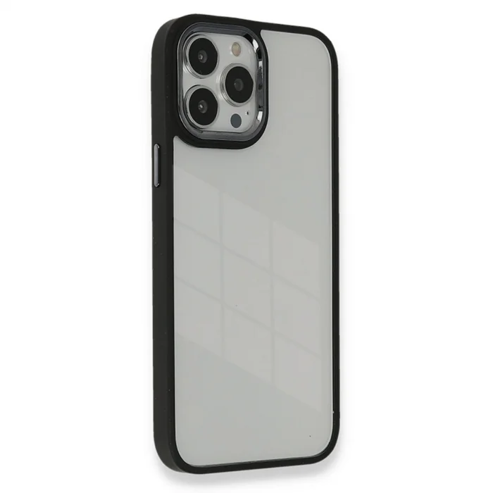 BUĞZ İphone 13 Pro Kılıf Dora Kapak - Siyah