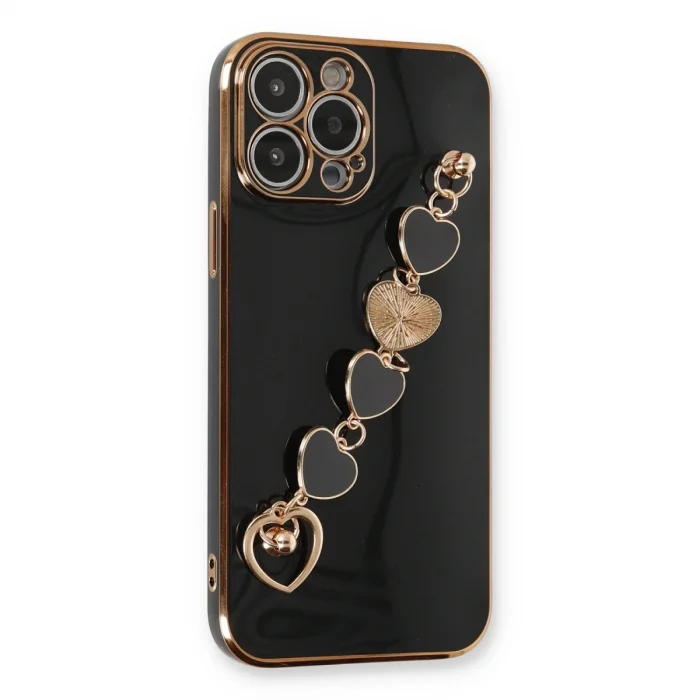 BUĞZ İphone 13 Pro Kılıf Esila Silikon - Siyah