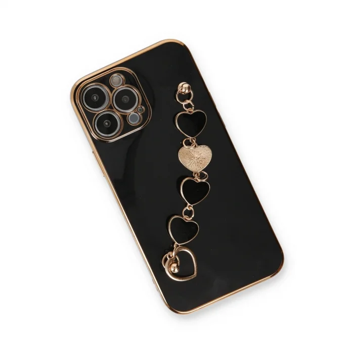 BUĞZ İphone 13 Pro Kılıf Esila Silikon - Siyah