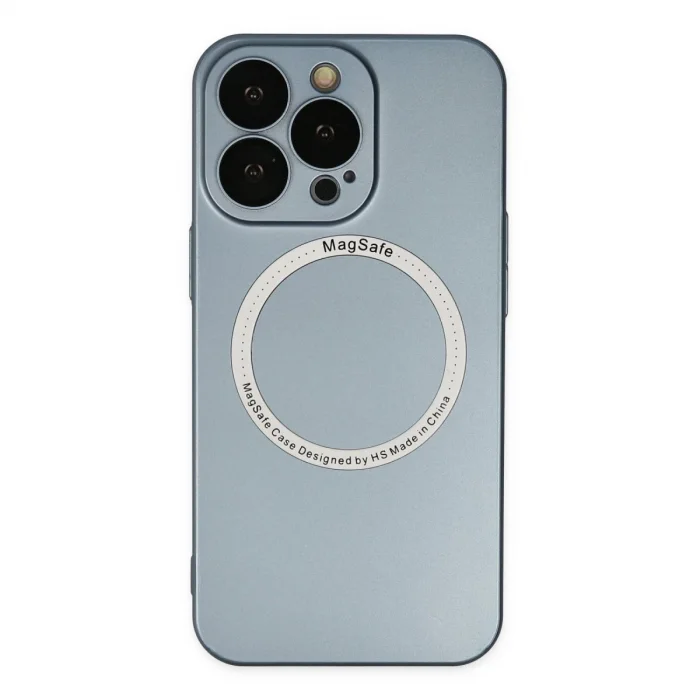 BUĞZ İphone 13 Pro Kılıf Jack Magneticsafe Lens Silikon - Sierra Blue