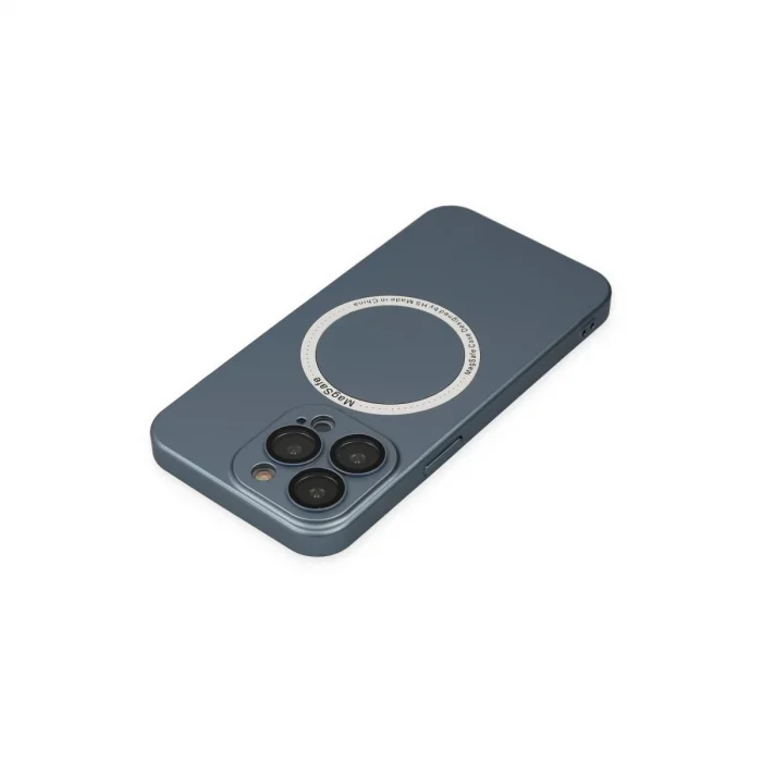 BUĞZ İphone 13 Pro Kılıf Jack Magneticsafe Lens Silikon - Sierra Blue