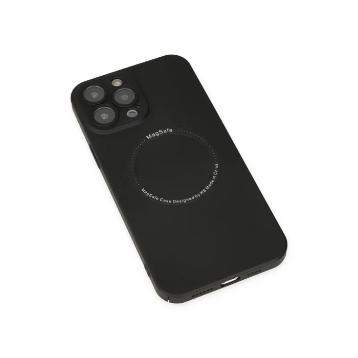 BUĞZ İphone 13 Pro Kılıf Jack Magneticsafe Lens Silikon - Siyah