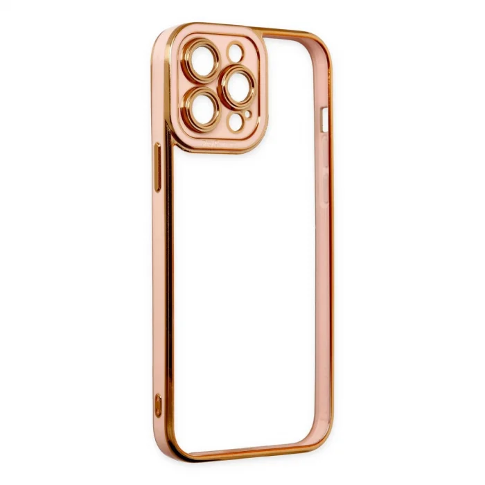 BUĞZ İphone 13 Pro Kılıf Liva Lens Silikon - Rose