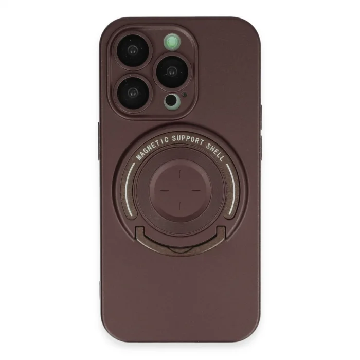 BUĞZ İphone 13 Pro Kılıf Lukka Magneticsafe Kapak - Kahverengi