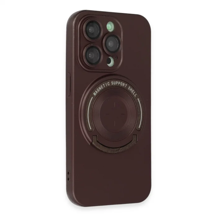 BUĞZ İphone 13 Pro Kılıf Lukka Magneticsafe Kapak - Kahverengi
