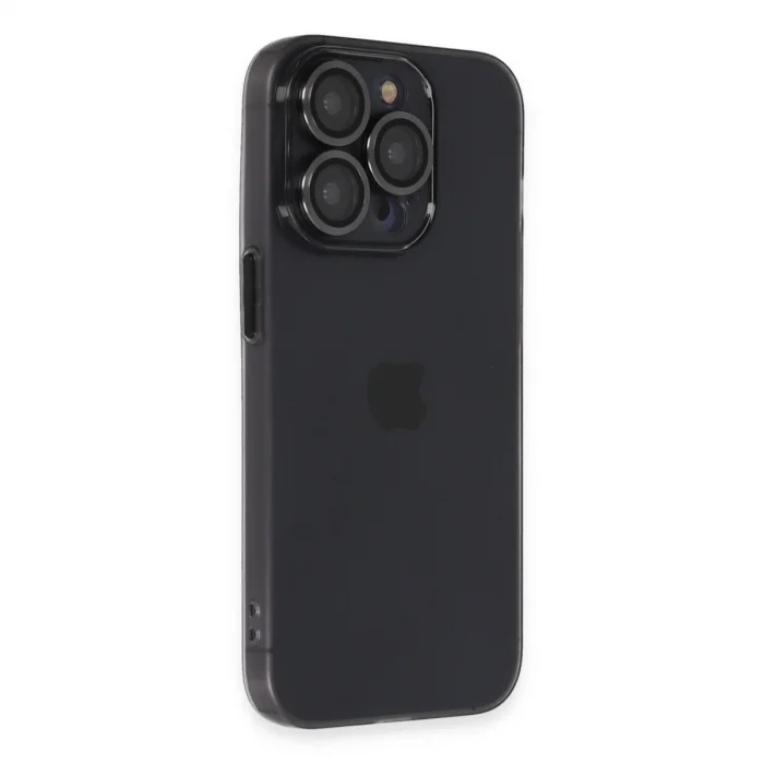 BUĞZ İphone 13 Pro Kılıf Luko Lens Silikon - Siyah