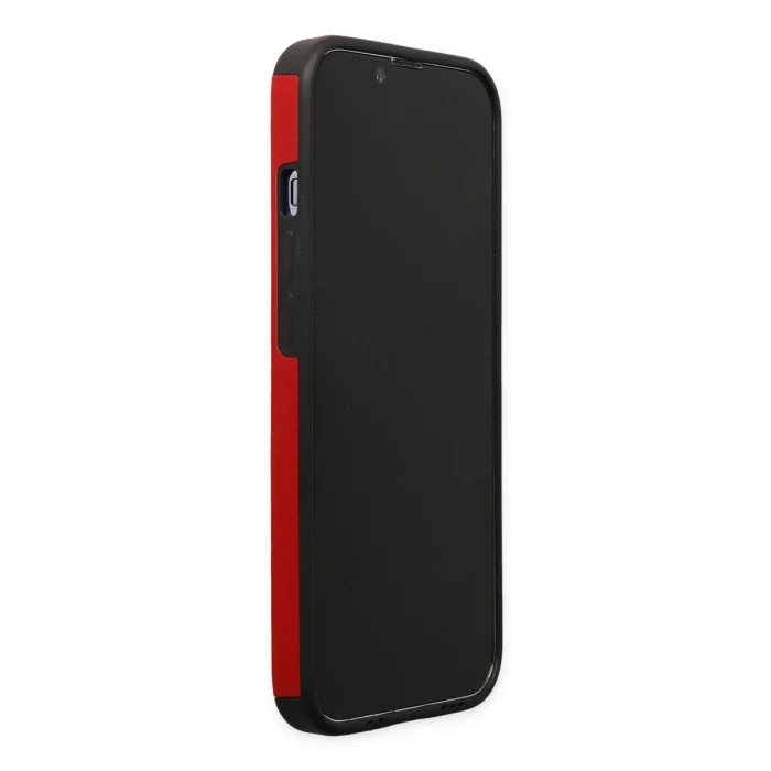 BUĞZ İphone 13 Pro Kılıf Mega Standlı Silikon - Kırmızı