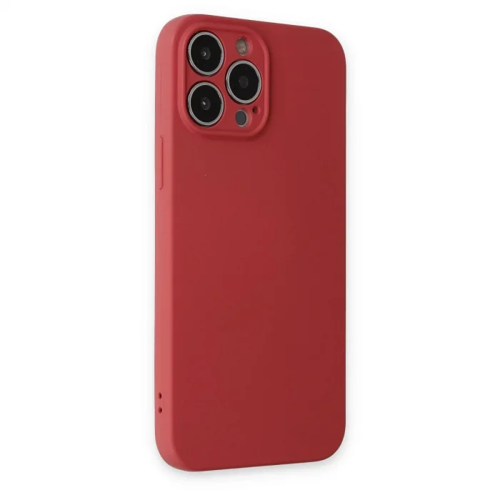 BUĞZ İphone 13 Pro Kılıf Nano İçi Kadife Silikon - Kiremit