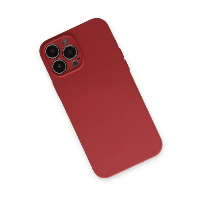 BUĞZ İphone 13 Pro Kılıf Nano İçi Kadife Silikon - Kiremit