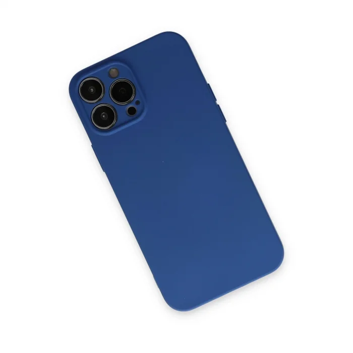 BUĞZ İphone 13 Pro Kılıf Nano İçi Kadife Silikon - Lacivert