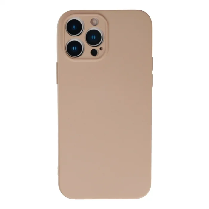 BUĞZ İphone 13 Pro Kılıf Nano İçi Kadife Silikon - Pudra