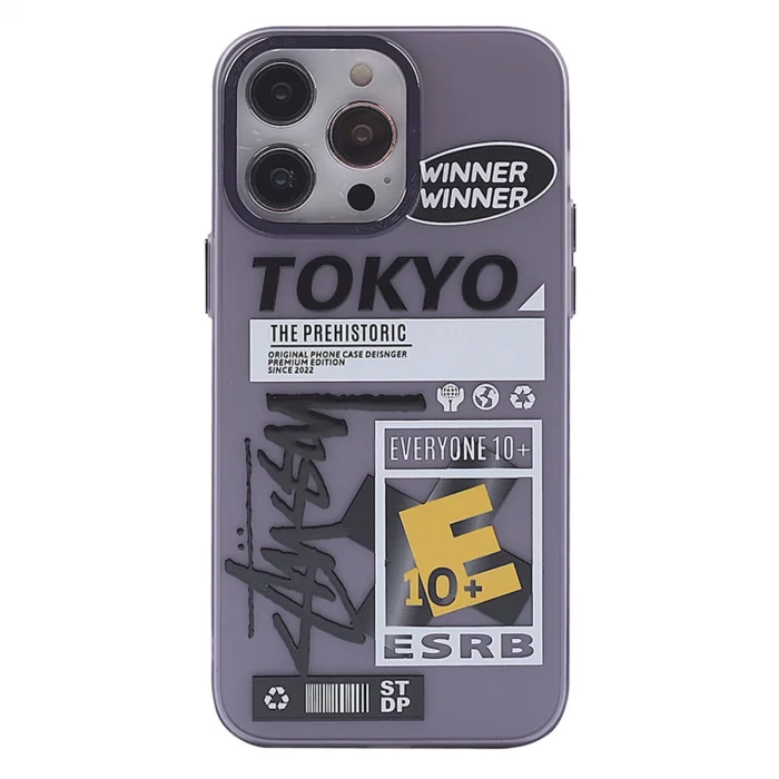 BUĞZ İphone 13 Pro Kılıf Prada Desenli Kapak - Prada Mor - 2