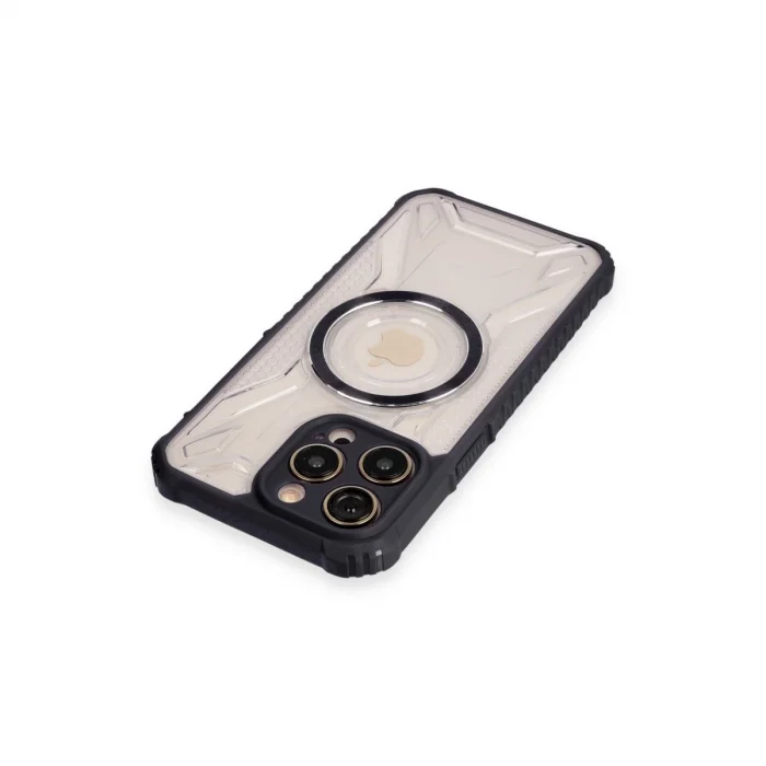 BUĞZ İphone 13 Pro Kılıf Prag Magneticsafe Kapak - Siyah