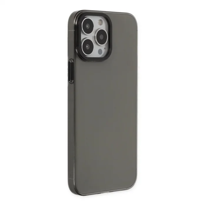 BUĞZ İphone 13 Pro Max Kılıf Anka Pc Sert Metal Kapak - Siyah