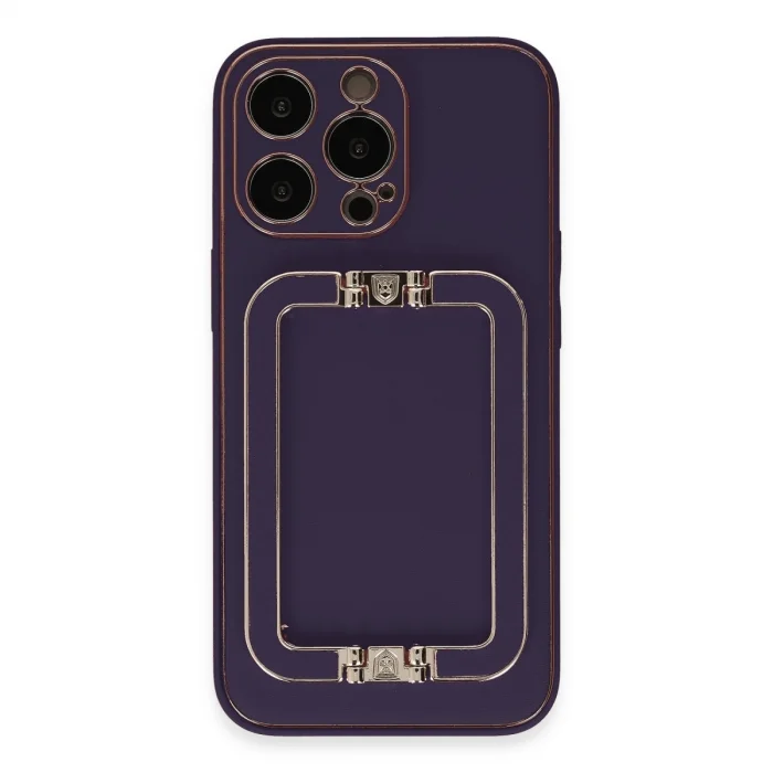 BUĞZ İphone 13 Pro Max Kılıf Coco Elit Kapak - Derin Mor