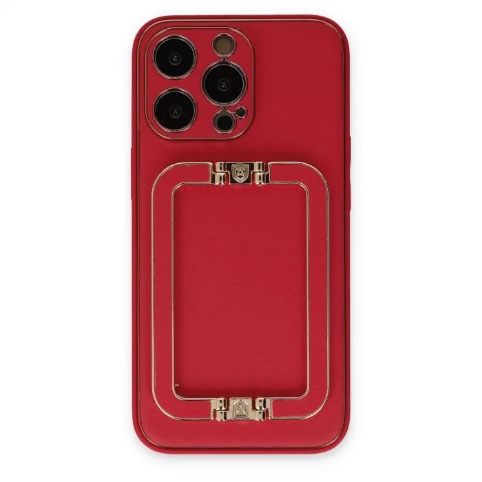 BUĞZ İphone 13 Pro Max Kılıf Coco Elit Kapak - Kırmızı