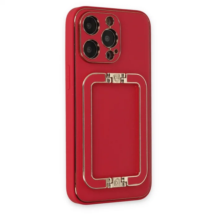 BUĞZ İphone 13 Pro Max Kılıf Coco Elit Kapak - Kırmızı