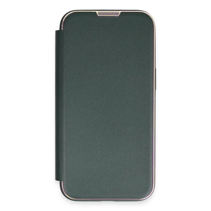 BUĞZ İphone 13 Pro Max Kılıf Dolpin Kapaklı - Koyu Yeşil