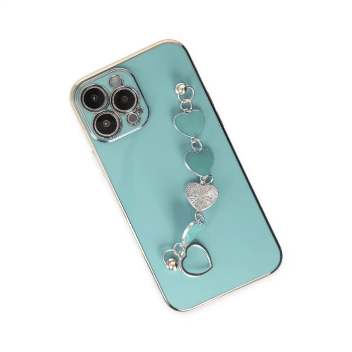 BUĞZ İphone 13 Pro Max Kılıf Esila Silikon - Su Yeşili