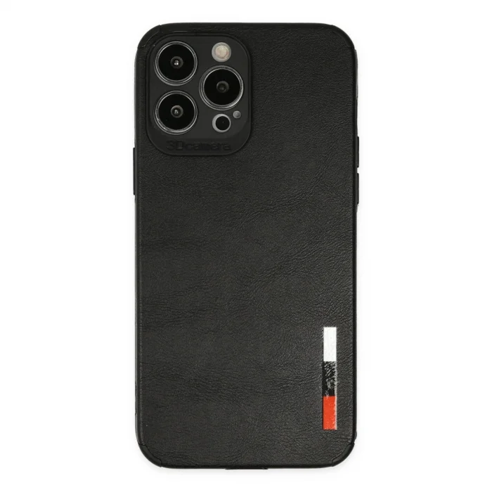 BUĞZ İphone 13 Pro Max Kılıf Loop Deri Silikon - Siyah