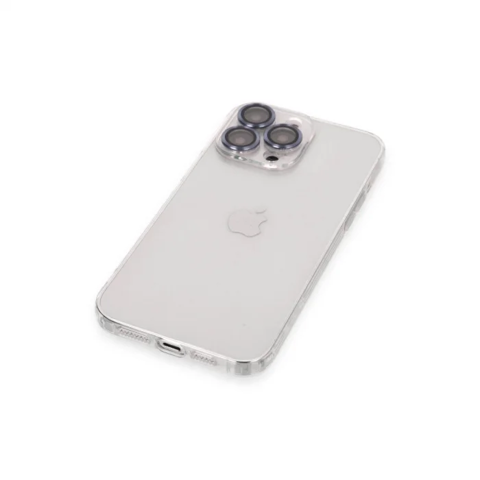 BUĞZ İphone 13 Pro Max Kılıf Luko Lens Silikon - Sierra Blue