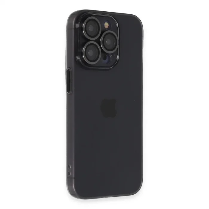 BUĞZ İphone 13 Pro Max Kılıf Luko Lens Silikon - Siyah