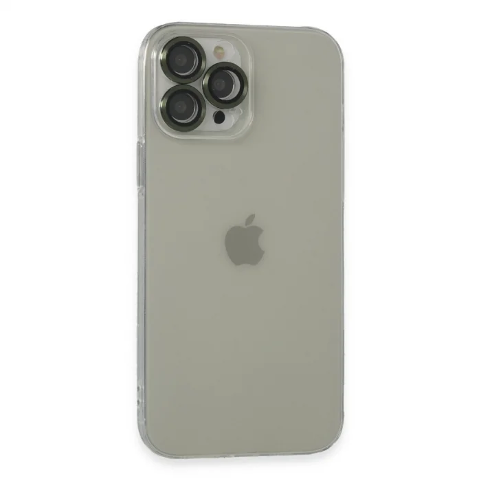 BUĞZ İphone 13 Pro Max Kılıf Luko Lens Silikon - Yeşil