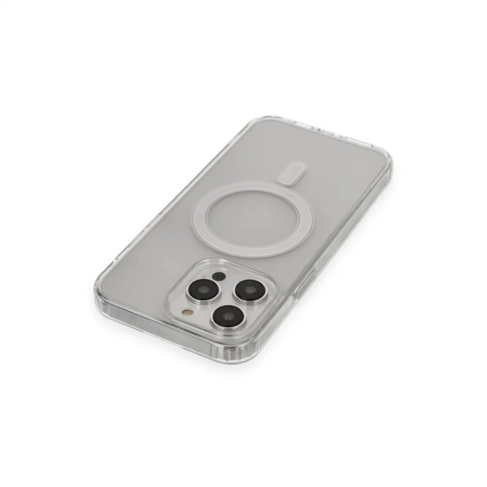 BUĞZ İphone 13 Pro Max Kılıf Matte Şeffaf Magneticsafe - Şeffaf