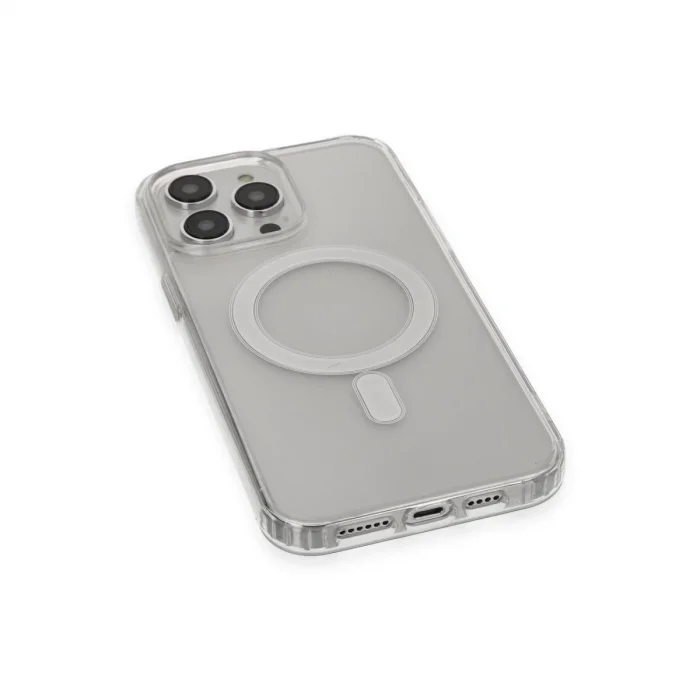 BUĞZ İphone 13 Pro Max Kılıf Matte Şeffaf Magneticsafe - Şeffaf