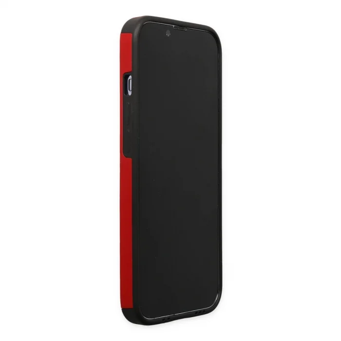 BUĞZ İphone 13 Pro Max Kılıf Mega Standlı Silikon - Kırmızı
