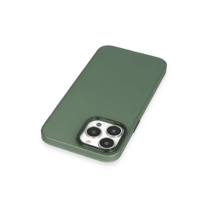 BUĞZ İphone 13 Pro Max Kılıf Modos Metal Kapak - Koyu Yeşil