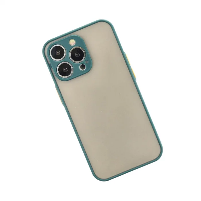 BUĞZ İphone 13 Pro Max Kılıf Montreal Silikon Kapak - Yeşil