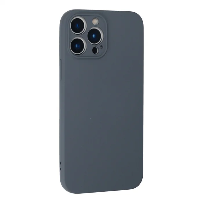 BUĞZ İphone 13 Pro Max Kılıf Nano İçi Kadife Silikon - Gri