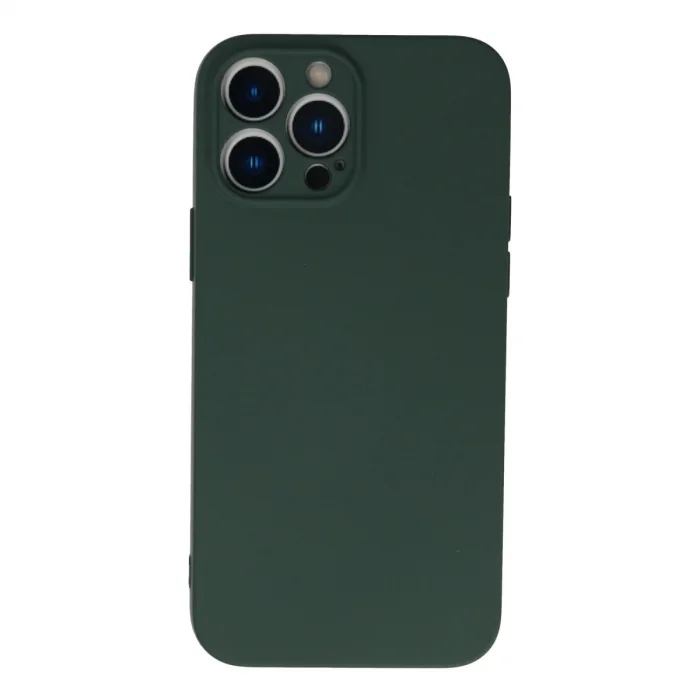 BUĞZ İphone 13 Pro Max Kılıf Nano İçi Kadife Silikon - Koyu Yeşil