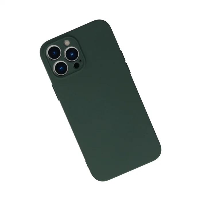 BUĞZ İphone 13 Pro Max Kılıf Nano İçi Kadife Silikon - Koyu Yeşil