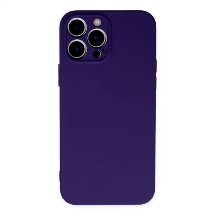BUĞZ İphone 13 Pro Max Kılıf Nano İçi Kadife Silikon - Mor