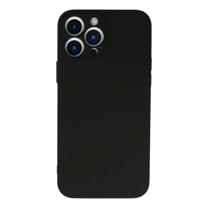 BUĞZ İphone 13 Pro Max Kılıf Nano İçi Kadife Silikon - Siyah