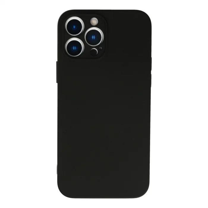 BUĞZ İphone 13 Pro Max Kılıf Nano İçi Kadife Silikon - Siyah