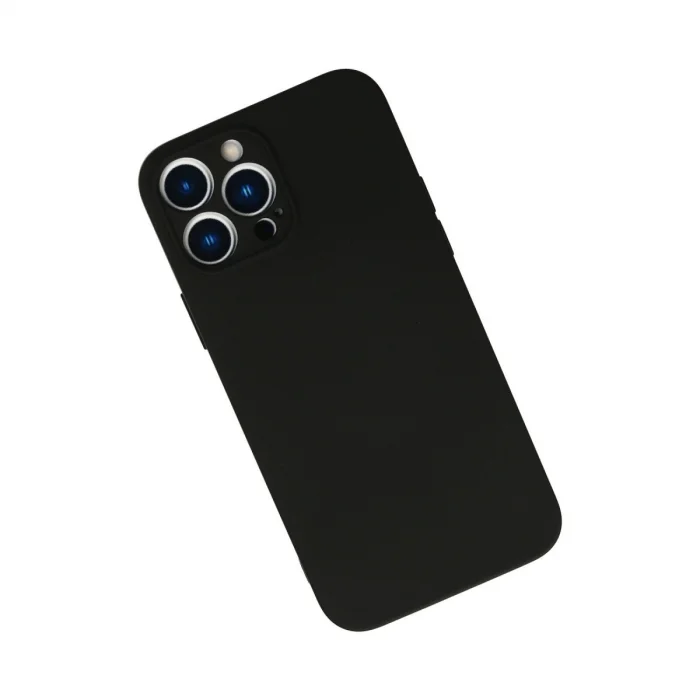 BUĞZ İphone 13 Pro Max Kılıf Nano İçi Kadife Silikon - Siyah