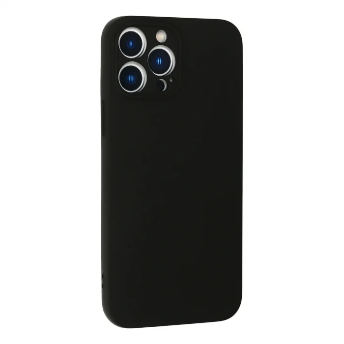 BUĞZ İphone 13 Pro Max Kılıf Nano İçi Kadife Silikon - Siyah