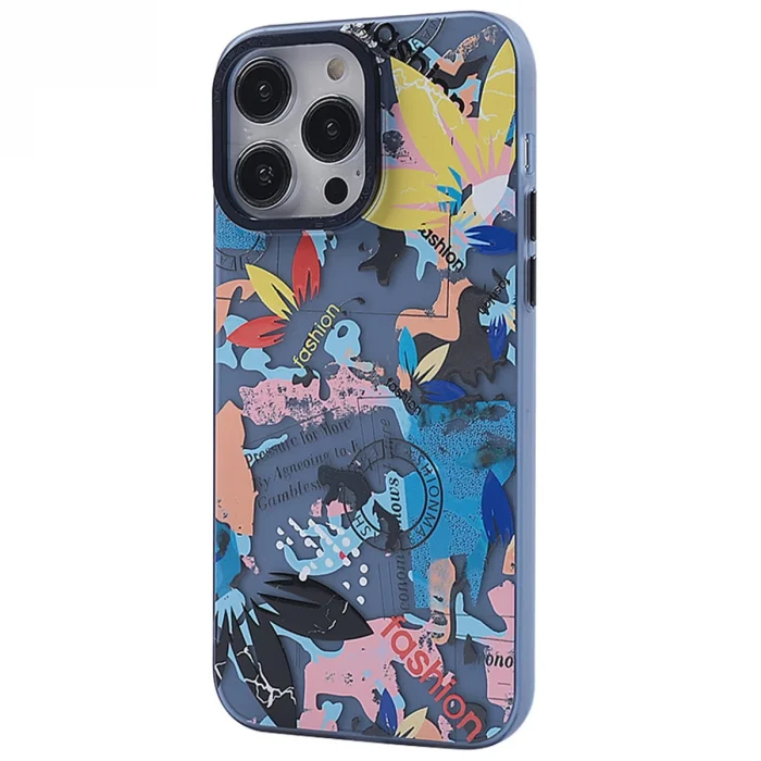 BUĞZ İphone 13 Pro Max Kılıf Prada Desenli Kapak - Prada Pembe - 1