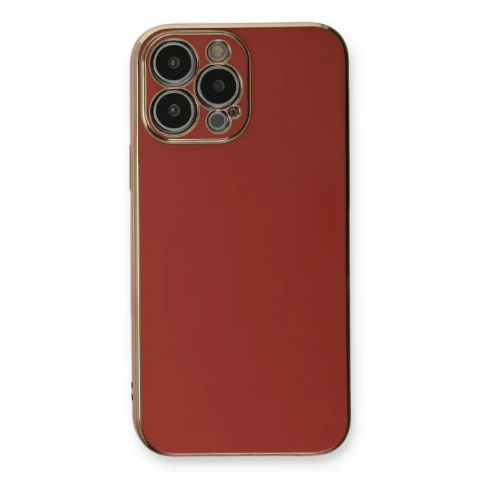 BUĞZ İphone 13 Pro Max Kılıf Volet Silikon - Kırmızı